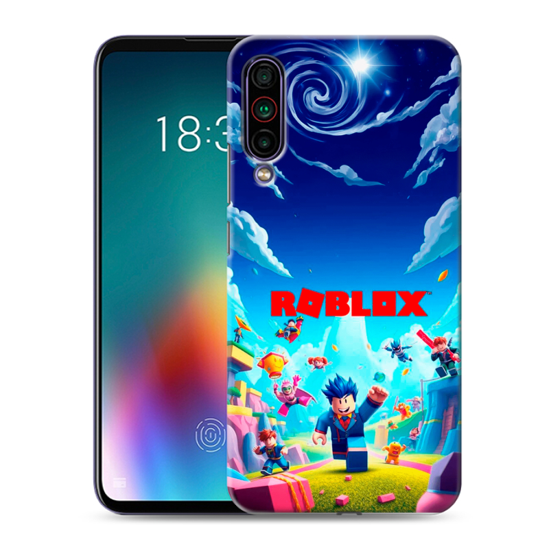 Силиконовый противоударный чехол на Meizu 16T с принтом Roblox Роблокс Силиконовый противоударный чехол на Meizu 16T с принтом Roblox Роблокс