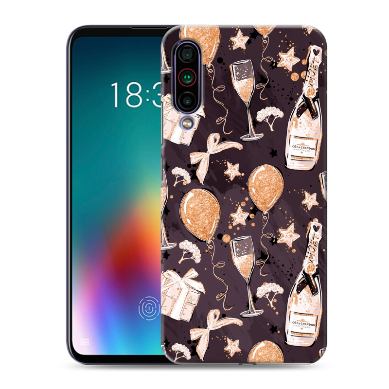 Силиконовый чехол на Meizu 16T с принтом Новый год Силиконовый чехол на Meizu 16T с принтом Новый год