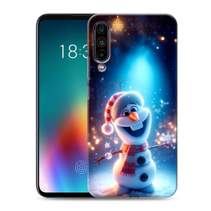 Силиконовый противоударный чехол на Meizu 16T с принтом Новый год Силиконовый противоударный чехол на Meizu 16T с принтом Новый год