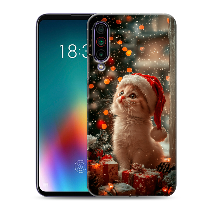 Силиконовый чехол на Meizu 16T с принтом Новый год Силиконовый чехол на Meizu 16T с принтом Новый год