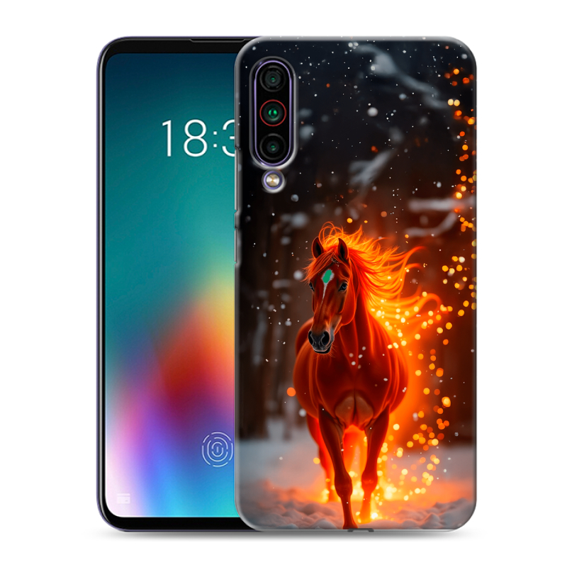Силиконовый противоударный чехол на Meizu 16T с принтом Новый год Силиконовый противоударный чехол на Meizu 16T с принтом Новый год