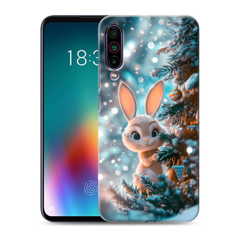 Силиконовый противоударный чехол на Meizu 16T с принтом Новый год Силиконовый противоударный чехол на Meizu 16T с принтом Новый год