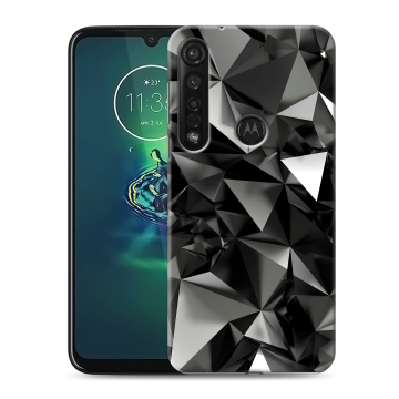 Силиконовый чехол на Motorola Moto G8 Plus с принтом Черные кристаллы