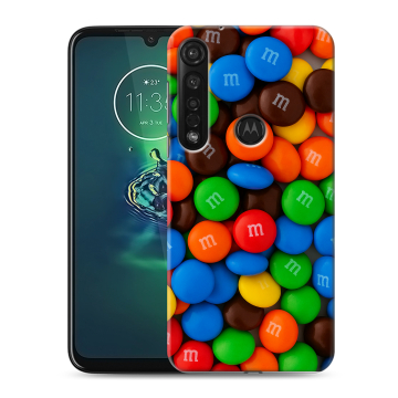 Силиконовый чехол на Motorola Moto G8 Plus с принтом Конфеты