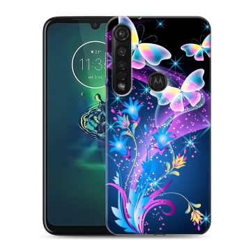 Силиконовый чехол на Motorola Moto G8 Plus с принтом Бабочки