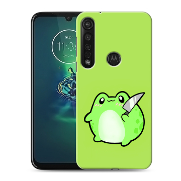 Силиконовый чехол на Motorola Moto G8 Plus с принтом Лягушенок
