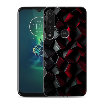 Силиконовый чехол на Motorola Moto G8 Plus с принтом Абстракция