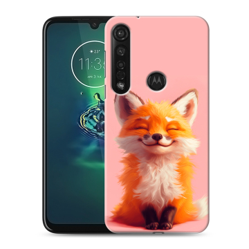 Силиконовый чехол на Motorola Moto G8 Plus с принтом милая лиса