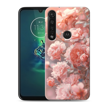 Силиконовый чехол на Motorola Moto G8 Plus с принтом Розовые розы