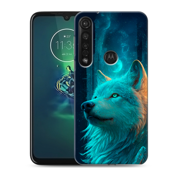 Силиконовый чехол на Motorola Moto G8 Plus с принтом бабочки саккура