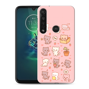 Силиконовый чехол на Motorola Moto G8 Plus с принтом Hello Kitty Хелоу Кити