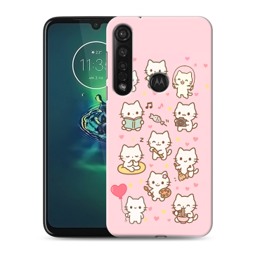 Силиконовый чехол на Motorola Moto G8 Plus с принтом Hello Kitty Хелоу Кити