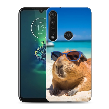 Силиконовый чехол на Motorola Moto G8 Plus с принтом Капибара