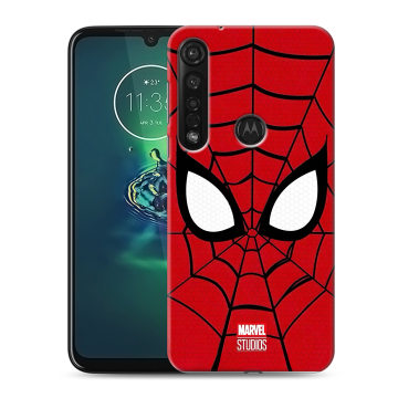 Силиконовый чехол на Motorola Moto G8 Plus с принтом человек паук spiderman