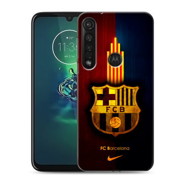 Силиконовый чехол на Motorola Moto G8 Plus с принтом Барселона Barcelona