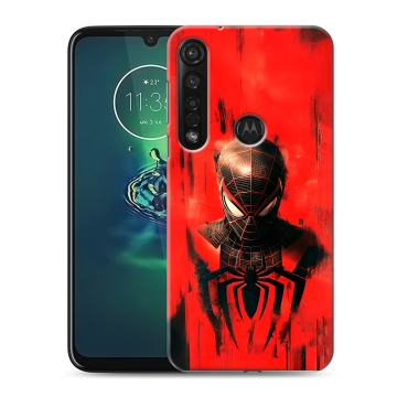 Силиконовый чехол на Motorola Moto G8 Plus с принтом человек паук spiderman