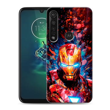 Силиконовый чехол на Motorola Moto G8 Plus с принтом Железный человек Ironman