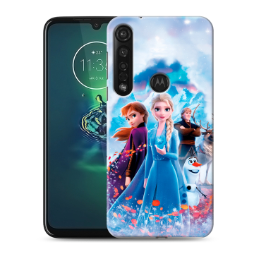 Силиконовый чехол на Motorola Moto G8 Plus с принтом Холодное сердце Frozen