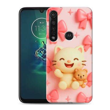 Силиконовый чехол на Motorola Moto G8 Plus с принтом для девочек