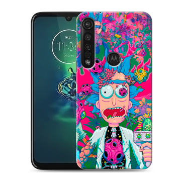 Силиконовый чехол на Motorola Moto G8 Plus с принтом Рик и Морти Rick Morty
