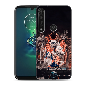 Силиконовый чехол на Motorola Moto G8 Plus с принтом Реал Роналдо Real Ronaldo