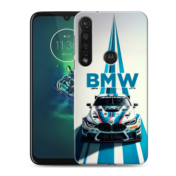 Силиконовый чехол на Motorola Moto G8 Plus с принтом БМВ BMW