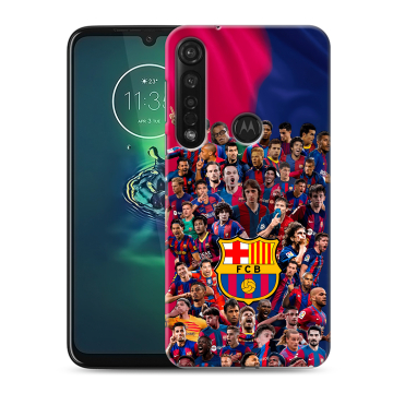 Силиконовый чехол на Motorola Moto G8 Plus с принтом Барселона Barcelona