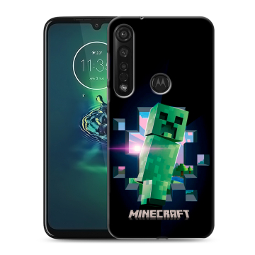 Силиконовый чехол на Motorola Moto G8 Plus с принтом Майнкрафт Minecraft