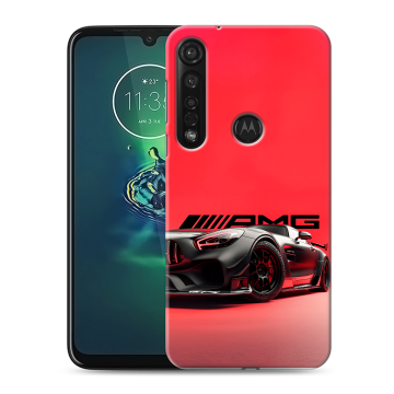 Силиконовый чехол на Motorola Moto G8 Plus с принтом Мерседес Mercedes AMG
