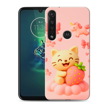 Силиконовый чехол на Motorola Moto G8 Plus с принтом для девочек