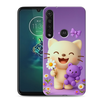 Силиконовый чехол на Motorola Moto G8 Plus с принтом для девочек