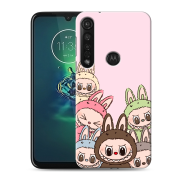 Силиконовый чехол на Motorola Moto G8 Plus с принтом Лабубу