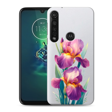 Силиконовый чехол на Motorola Moto G8 Plus с принтом Цветы орхидеи