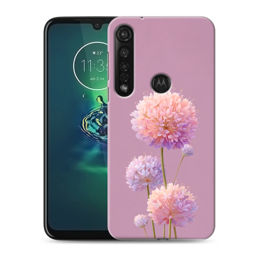 Силиконовый чехол на Motorola Moto G8 Plus с принтом Цветы