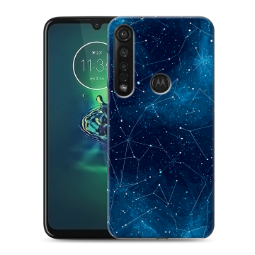 Силиконовый чехол на Motorola Moto G8 Plus с принтом Космос звезды