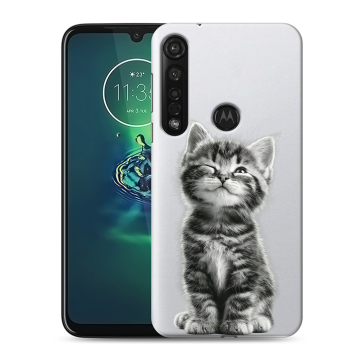 Силиконовый чехол на Motorola Moto G8 Plus с принтом Котенок