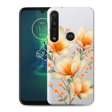 Силиконовый чехол на Motorola Moto G8 Plus с принтом Цветы