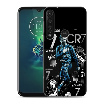 Силиконовый чехол на Motorola Moto G8 Plus с принтом Реал Роналдо