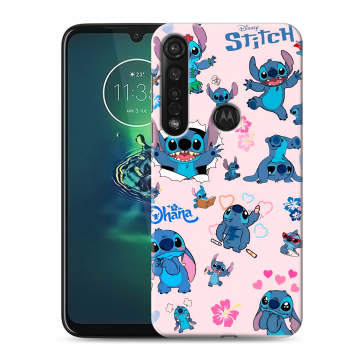 Силиконовый чехол на Motorola Moto G8 Plus с принтом Лило и Стич