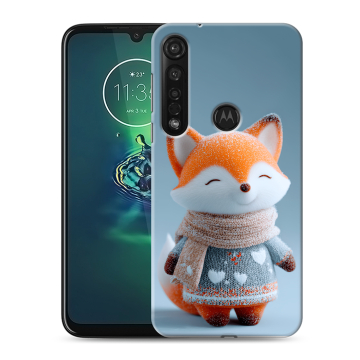 Силиконовый чехол на Motorola Moto G8 Plus с принтом Лиса