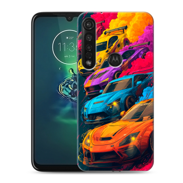 Силиконовый чехол на Motorola Moto G8 Plus с принтом Тачки