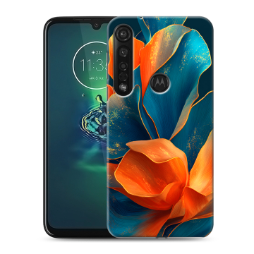 Силиконовый чехол на Motorola Moto G8 Plus с принтом Цветы