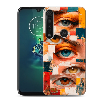 Силиконовый чехол на Motorola Moto G8 Plus с принтом Модный принт