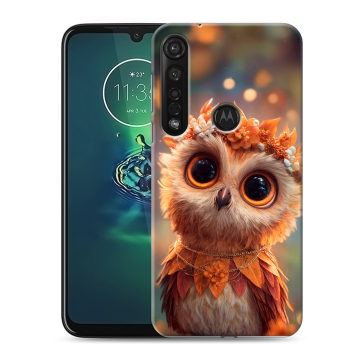 Силиконовый чехол на Motorola Moto G8 Plus с принтом Милая сова