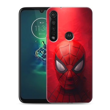 Силиконовый чехол на Motorola Moto G8 Plus с принтом Spiderman Человек паук