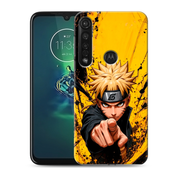 Силиконовый чехол на Motorola Moto G8 Plus с принтом Naruto Наруто