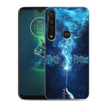 Силиконовый чехол на Motorola Moto G8 Plus с принтом Harry Potter Гарри Поттер