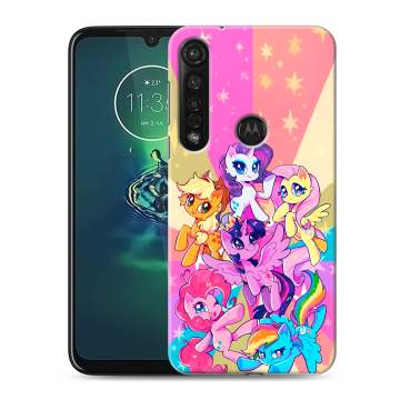 Силиконовый чехол на Motorola Moto G8 Plus с принтом My little pony Дружба чудо