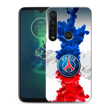 Силиконовый чехол на Motorola Moto G8 Plus с принтом PSG ПСЖ