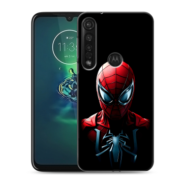 Силиконовый чехол на Motorola Moto G8 Plus с принтом Spiderman Человек паук